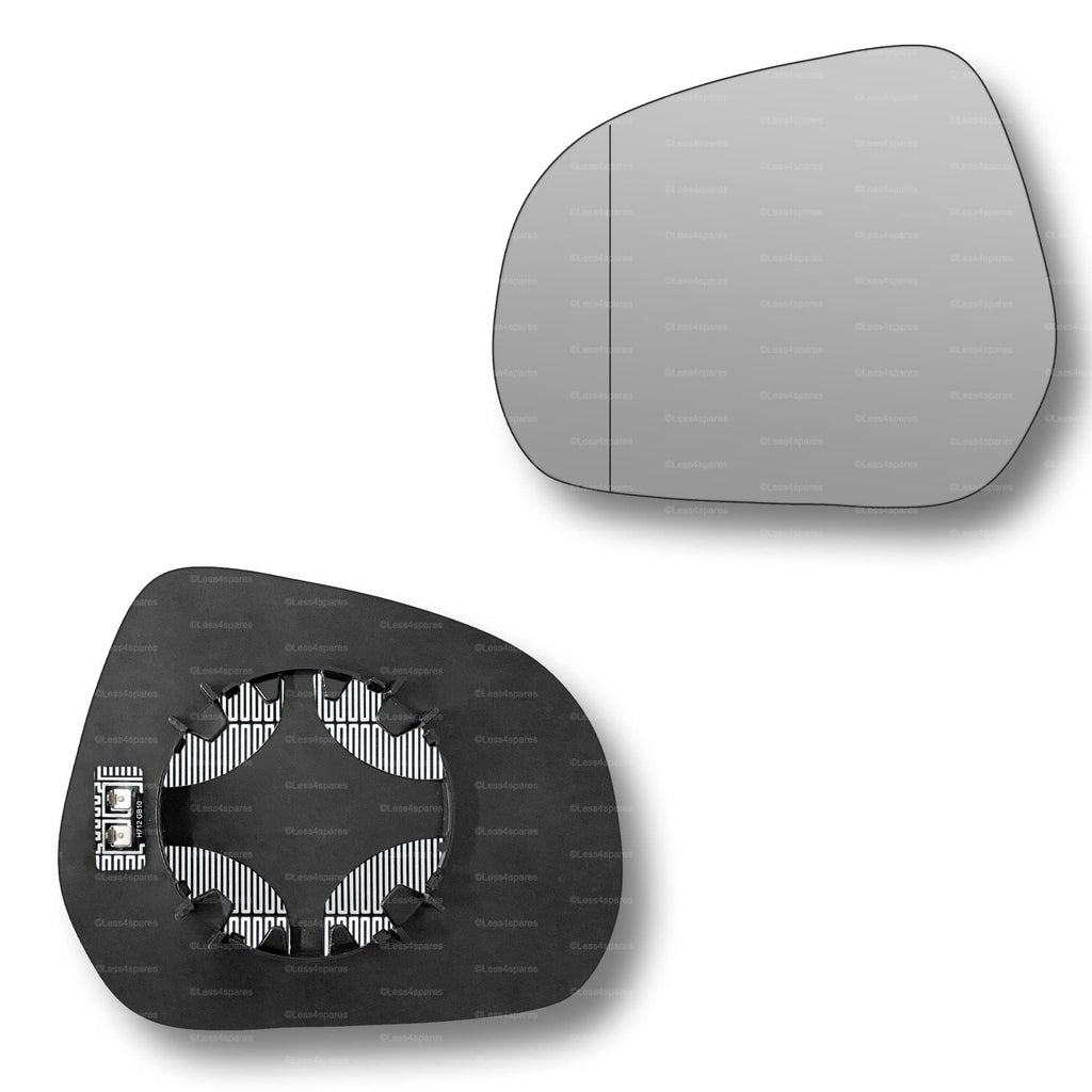 Replacement Wing Mirror Glass Left for Suzuki Splash 2008-2014 Clip-On Passenger Near Side N/S Heated with Blind Spot