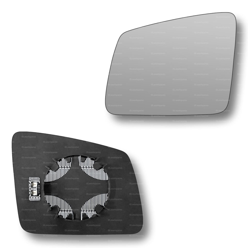 Replacement Wing Mirror Glass Left for Mercedes M-Class 2011-2015 Clip-On Passenger Near Side N/S Heated Convex