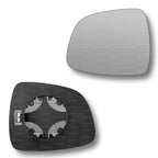 Replacement Wing Mirror Glass Left for Fiat Sedici 2006-2014 Clip-On Passenger Near Side N/S Heated Convex