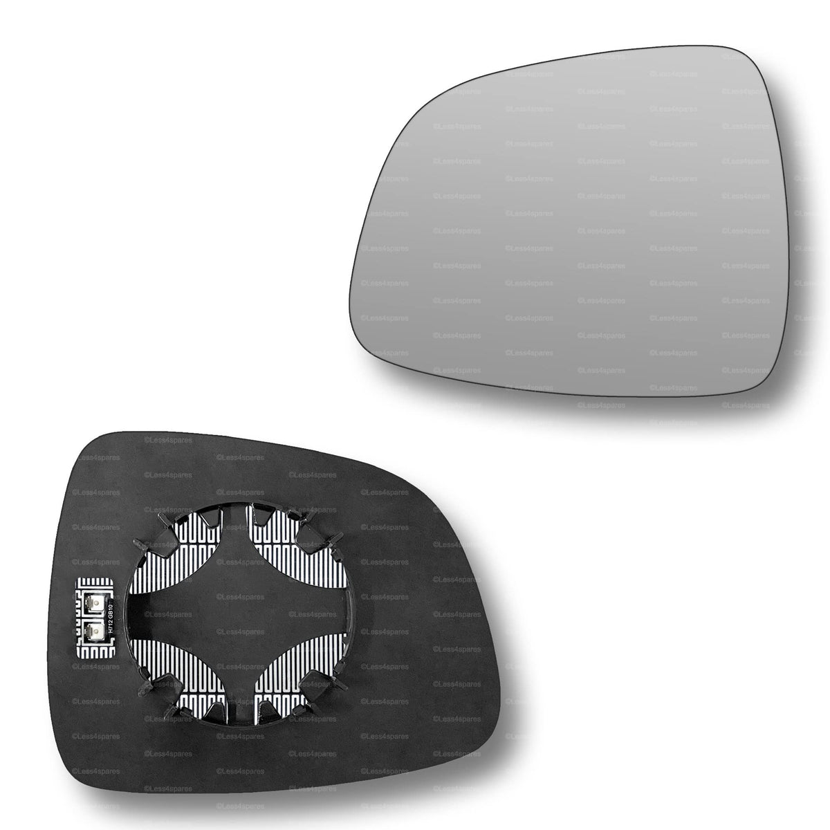 Replacement Wing Mirror Glass Left for Fiat Sedici 2006-2014 Clip-On Passenger Near Side N/S Heated Convex
