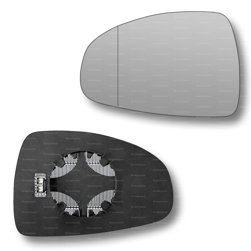 Replacement Wing Mirror Glass Left for Audi A1 2010-2018 Clip-On Passenger Near Side N/S Heated with Blind Spot