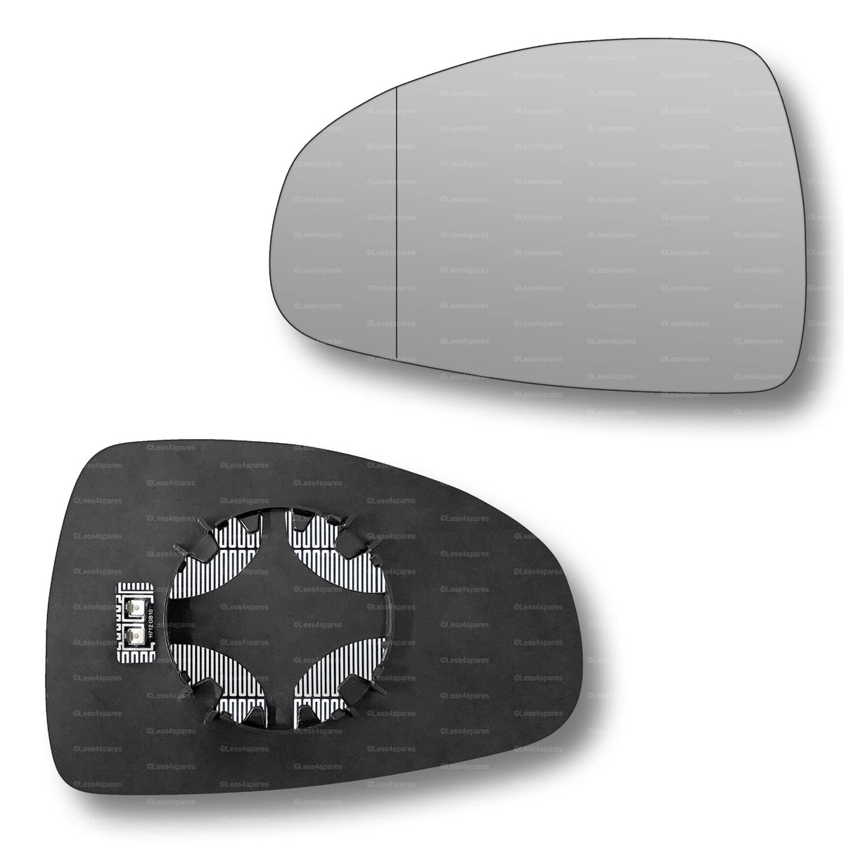 Replacement Wing Mirror Glass Left for Audi A1 2010-2018 Clip-On Passenger Near Side N/S Heated with Blind Spot