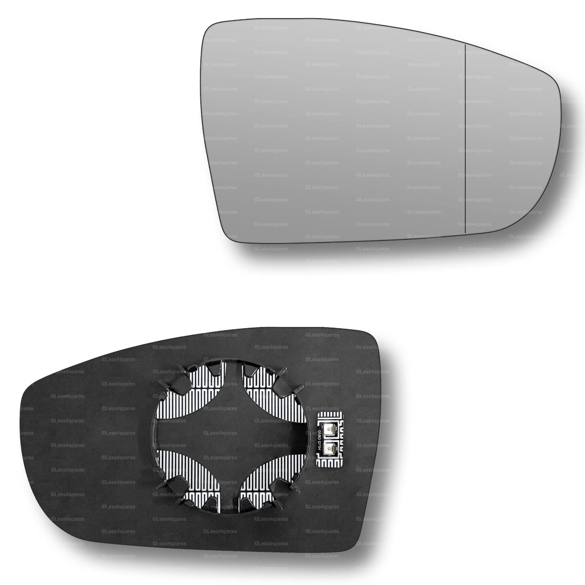 Replacement Wing Mirror Glass Right for Ford Kuga 2008-2019 Clip-On Driver Off side Heated with Blind Spot