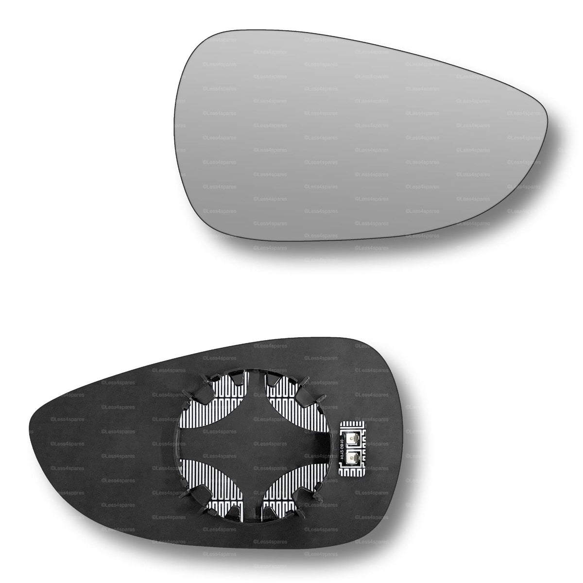 Replacement Wing Mirror Glass Right for Ford B-MAX 2012-2018 Clip-On Driver Off side Heated Convex