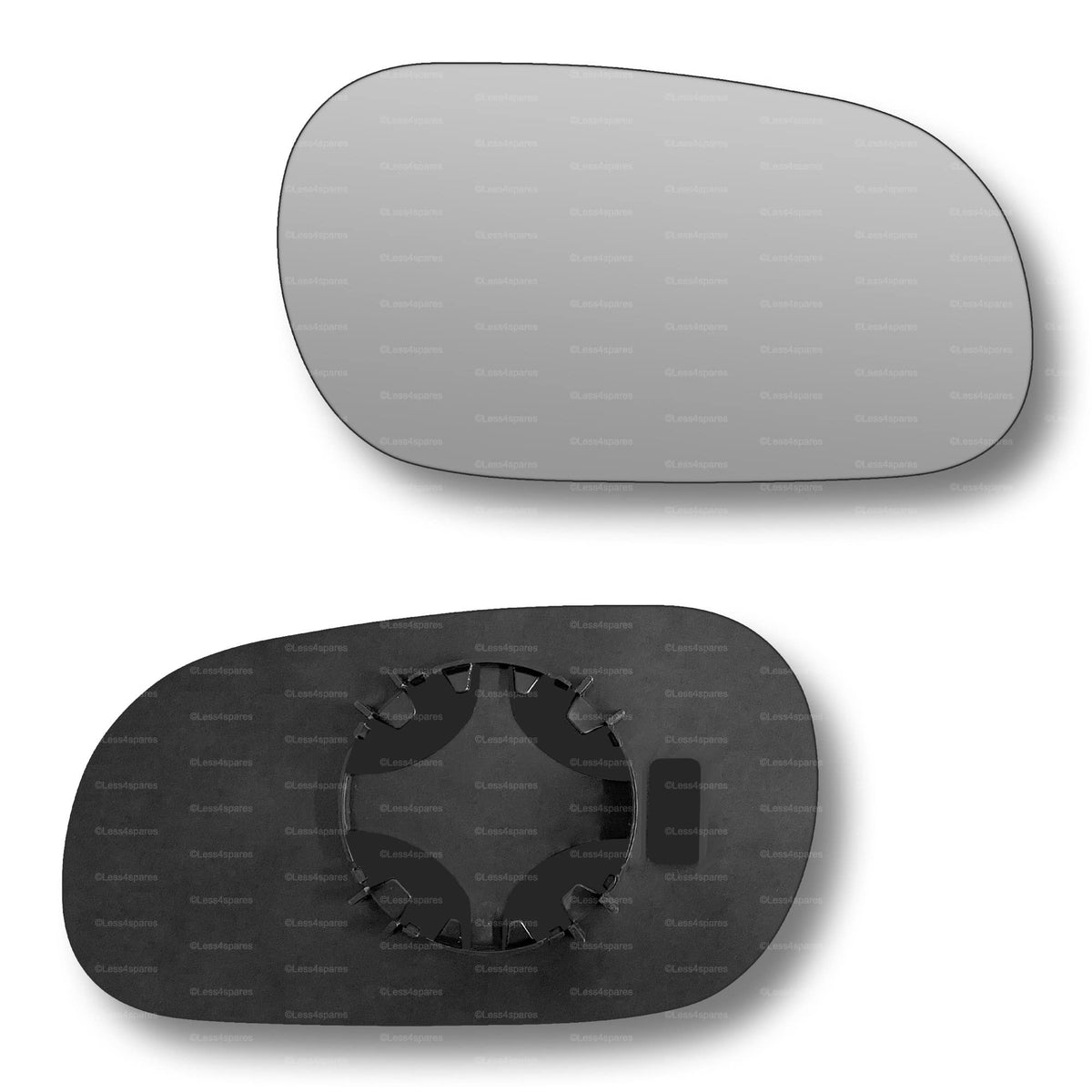 Replacement Wing Mirror Glass Right for Mitsubishi Carisma 1995-2006 Clip-On Driver Off side Convex