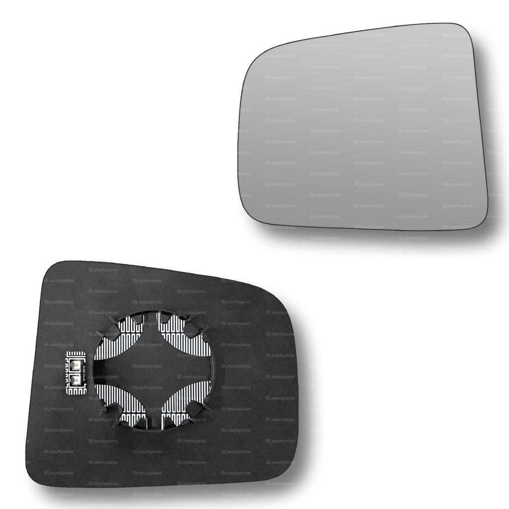 Replacement Wing Mirror Glass Left for Mazda B Series 1998-2006 Clip-On Passenger Near Side N/S Heated Convex