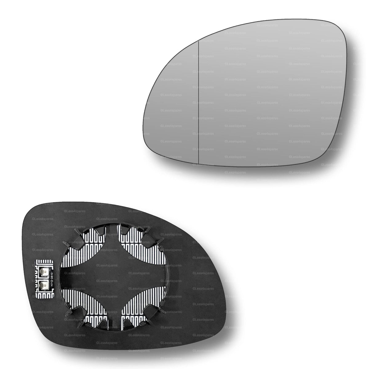 Replacement Wing Mirror Glass Left for VW Tiguan 2007-2016 Clip-On Passenger Near Side N/S Heated with Blind Spot