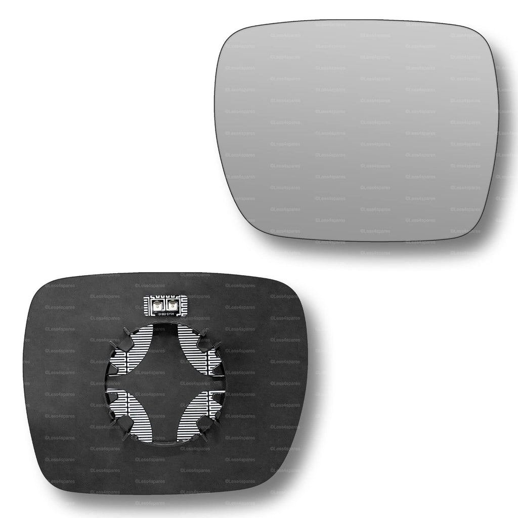 Replacement Wing Mirror Glass Right for Renault Kangoo 2009-2014 Clip-On Driver Off side Heated Convex