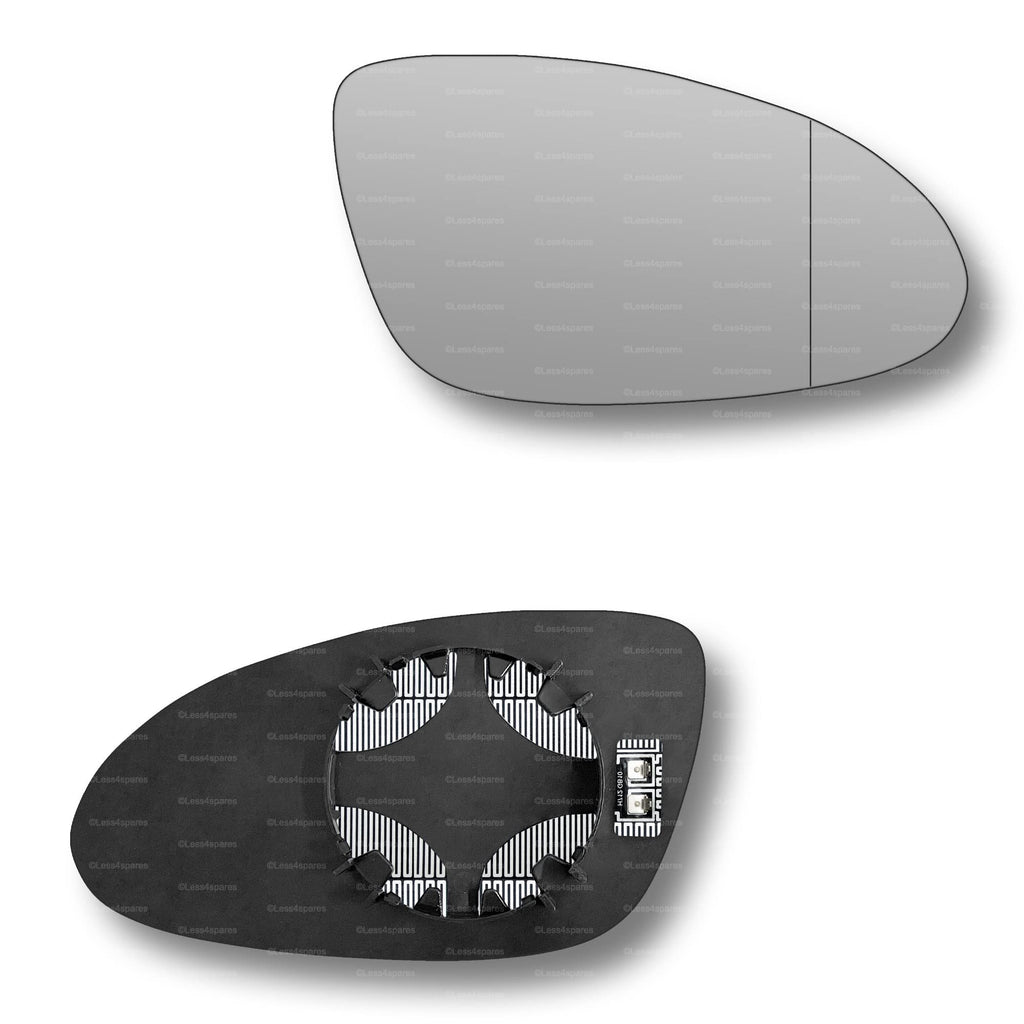 Replacement Wing Mirror Glass Right for Mercedes S-Class 2006-2009 Clip-On Driver Off side Heated with Blind Spot