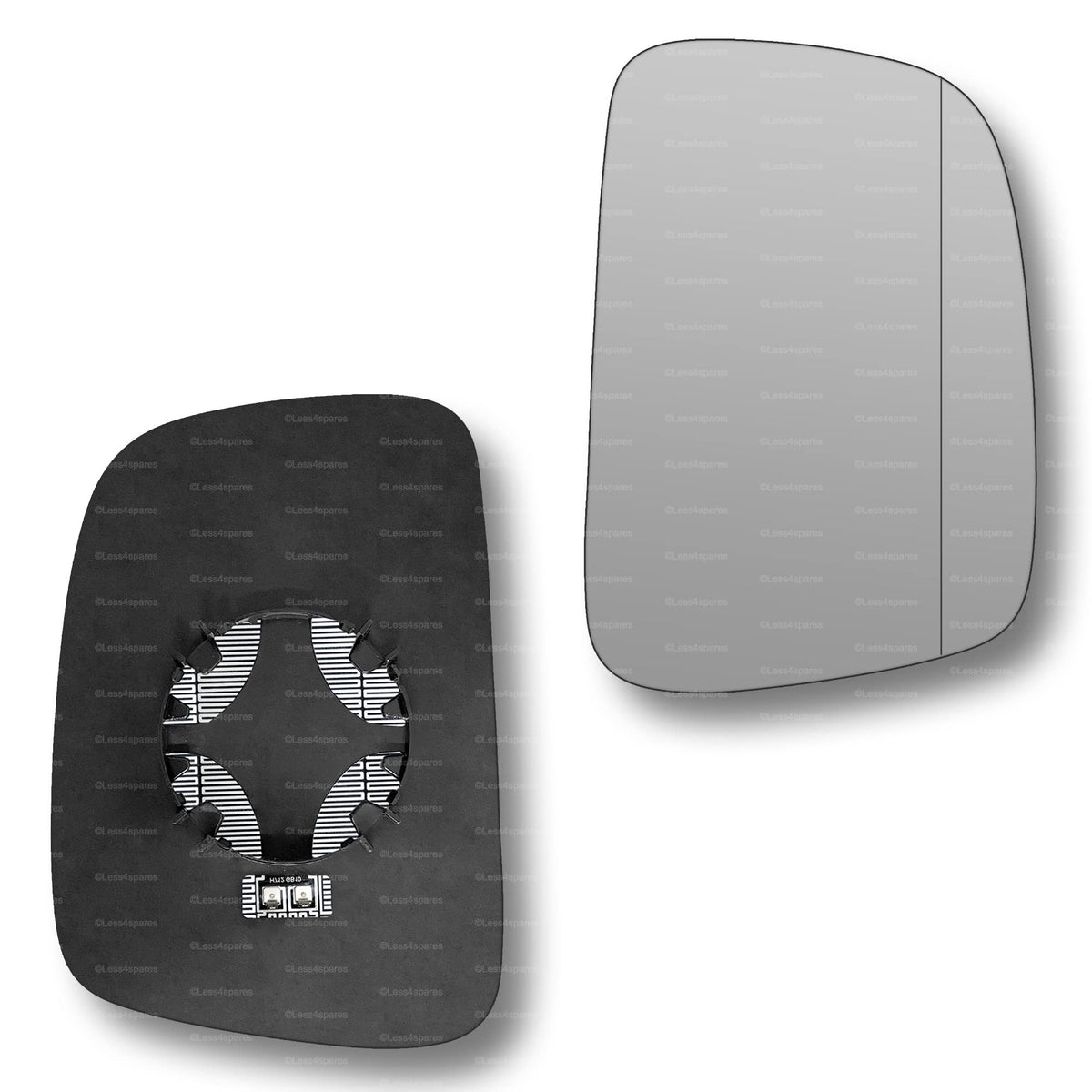 Replacement Wing Mirror Glass Left for VW Transporter 2003-2009 Clip-On Passenger Near Side N/S Heated with Blind Spot