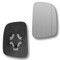 Replacement Wing Mirror Glass Left for VW Caddy 2004-2015 Clip-On Passenger Near Side N/S Heated with Blind Spot