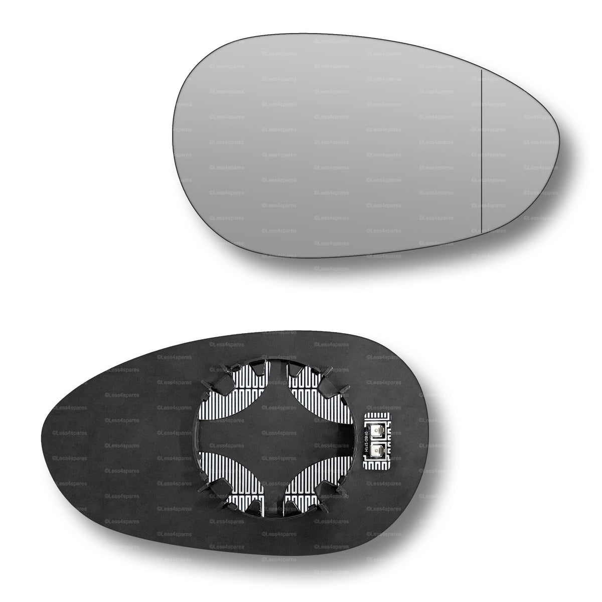 Replacement Wing Mirror Glass Right for Alfa Romeo 4C 2013-2021 Clip-On Driver Off side Heated with Blind Spot