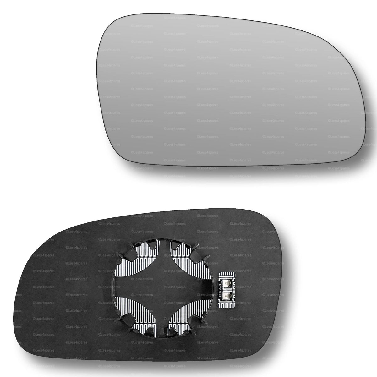 Replacement Wing Mirror Glass Right for VW Fox 2003-2011 Clip-On Driver Off side Heated Convex