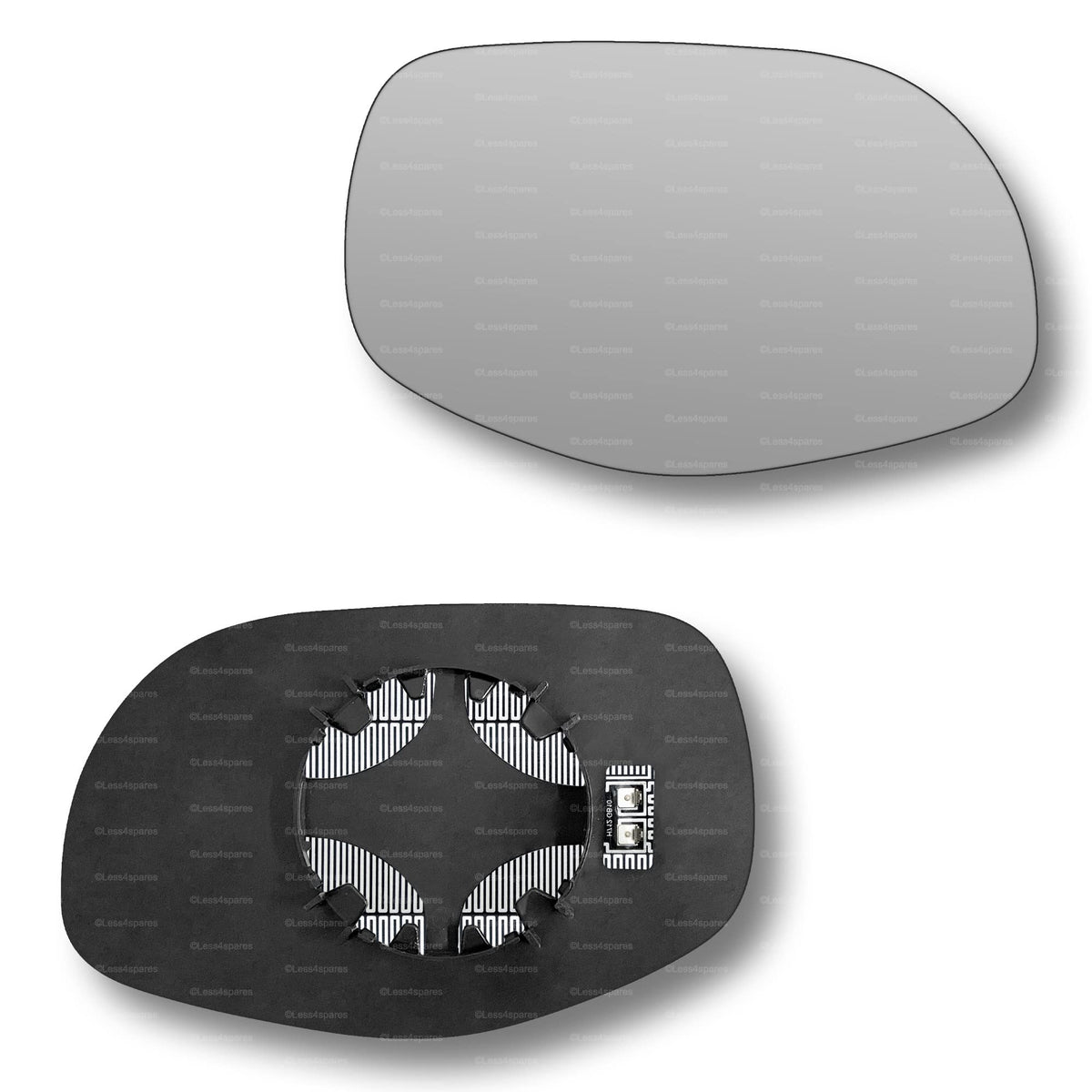 Replacement Wing Mirror Glass Right for Porsche Cayenne 2007-2010 Clip-On Driver Off side Heated Convex