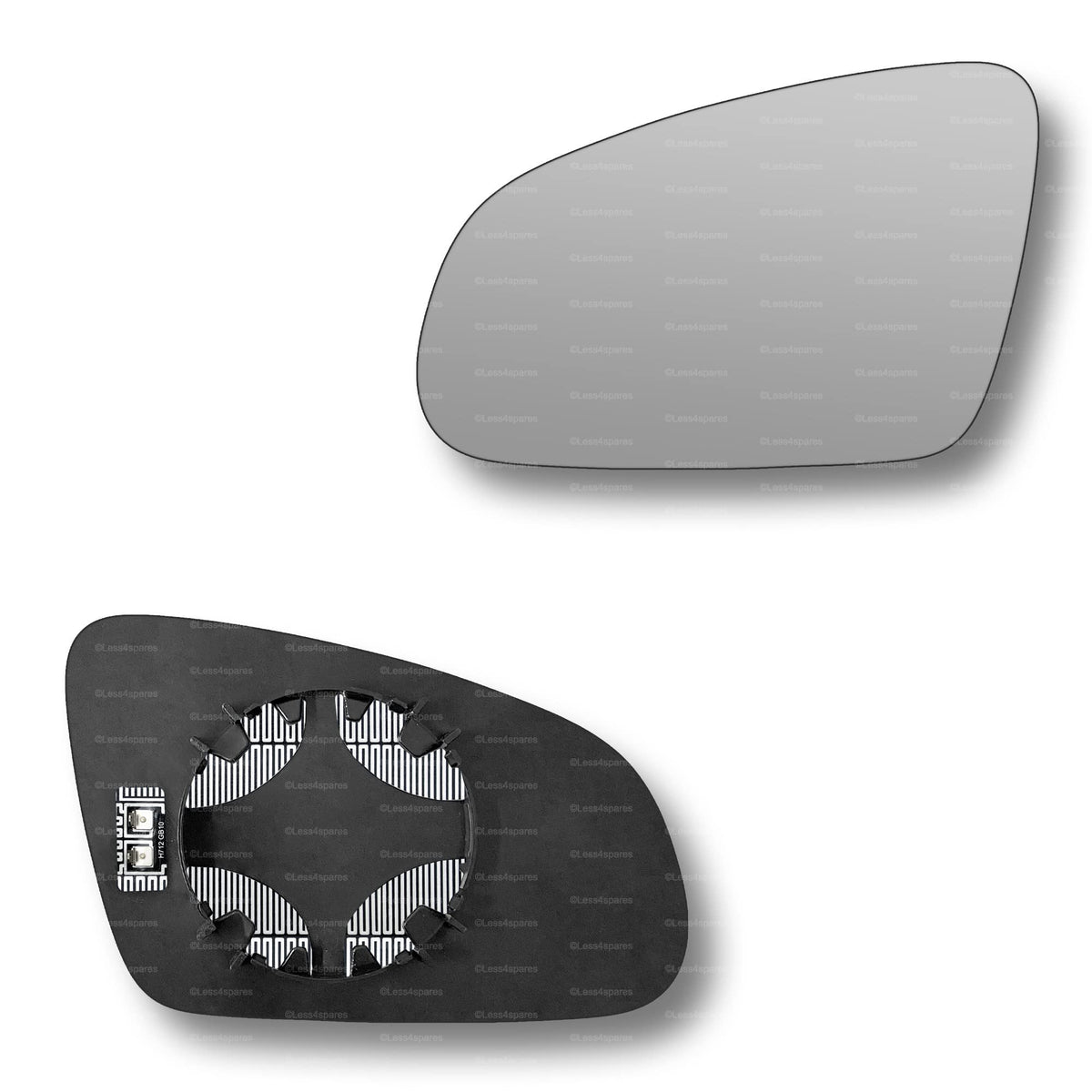 Replacement Wing Mirror Glass Left for Hyundai Kona 2017-2022 Clip-On Passenger Near Side N/S Heated Convex