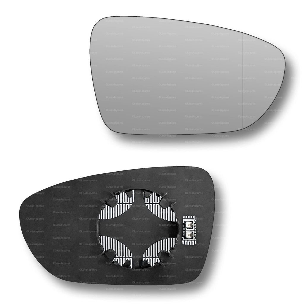 Replacement Wing Mirror Glass Right for Kia Ceed 2012-2018 Clip-On Driver Off side Heated with Blind Spot