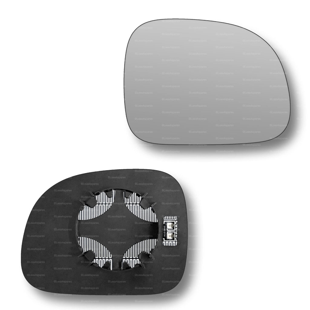 Replacement Wing Mirror Glass Right for Fiat Panda 2009-2022 Clip-On Driver Off side Heated Convex