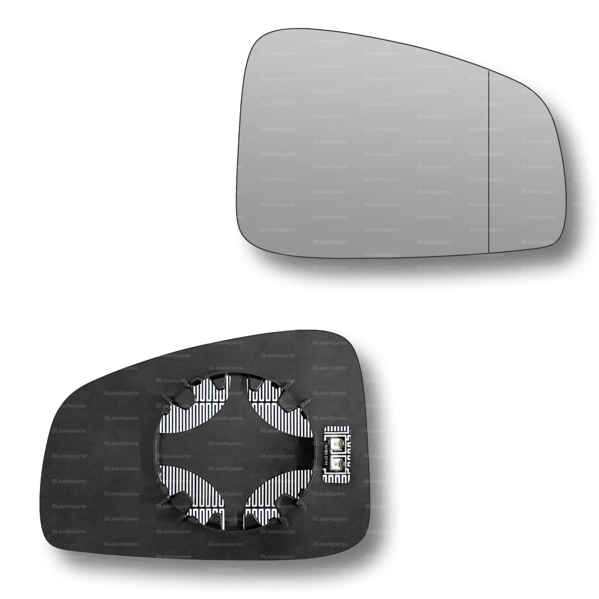 Replacement Wing Mirror Glass Right for Renault Megane 2008-2016 Clip-On Driver Off side Heated with Blind Spot