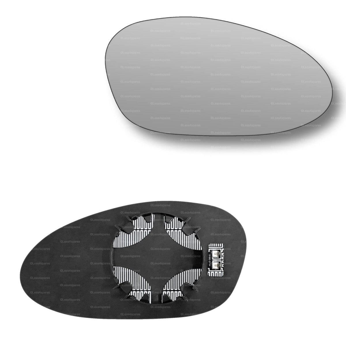 Replacement Wing Mirror Glass Right for BMW M3 2000-2006 Clip-On Driver Off side Heated Convex