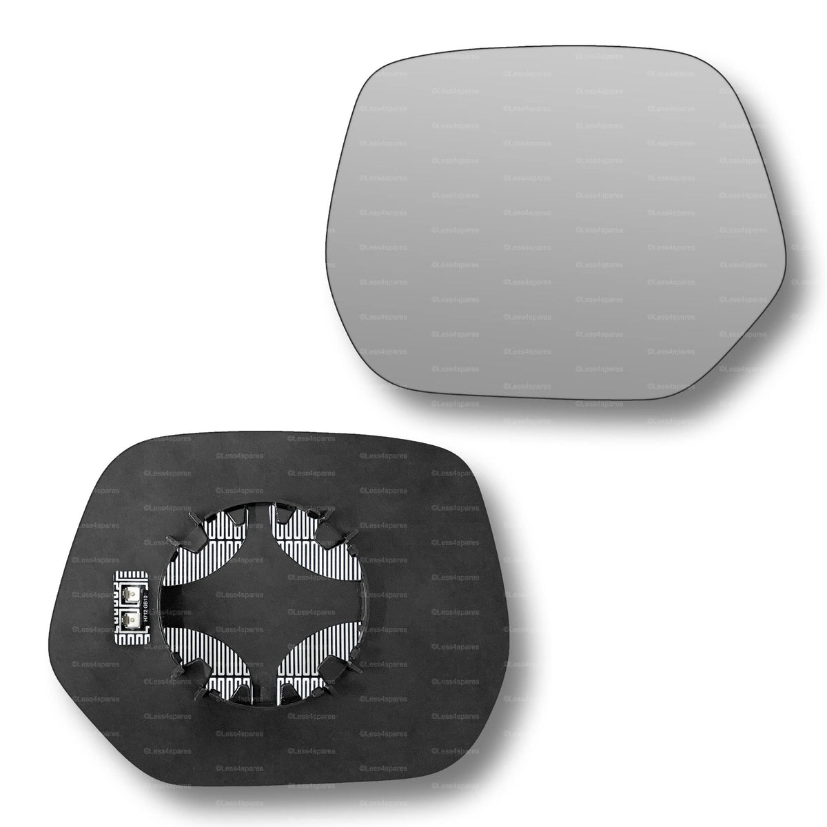 Replacement Wing Mirror Glass Left for Honda CR-V 2012-2018 Clip-On Passenger Near Side N/S Heated Convex
