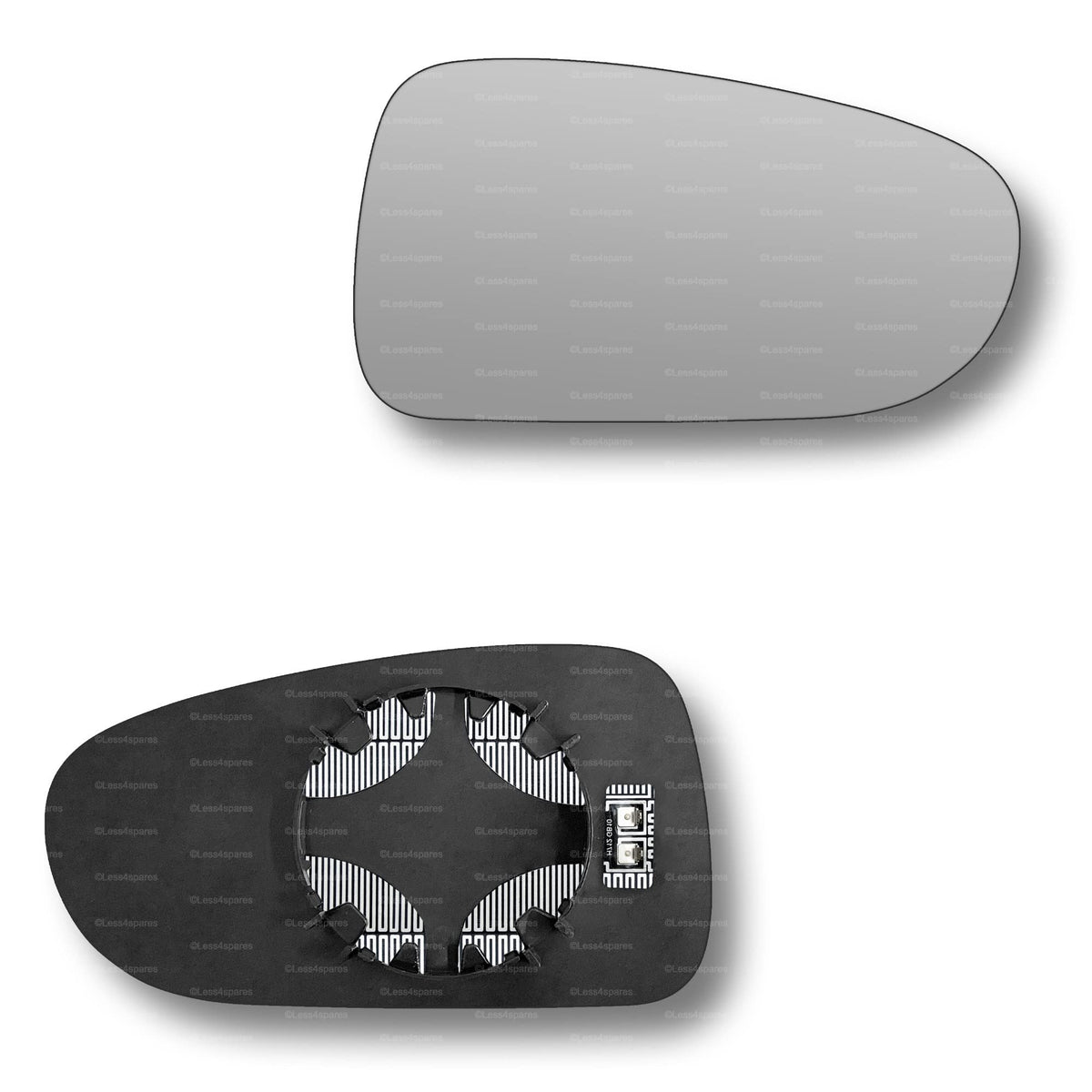 Replacement Wing Mirror Glass Right for Seat Alhambra 1996-1998 Clip-On Driver Off side Heated Convex
