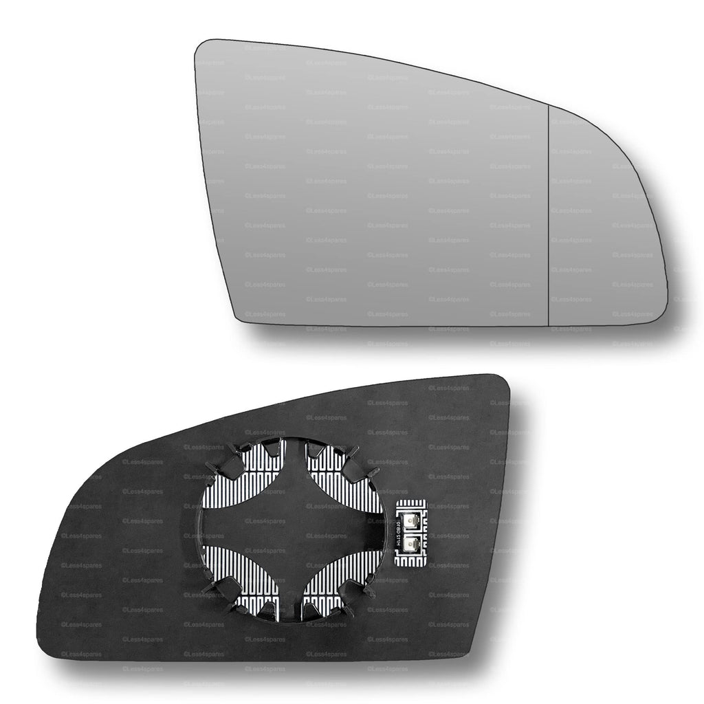 Replacement Wing Mirror Glass Right for Audi A3 2003-2008 Clip-On Driver Off side Heated with Blind Spot