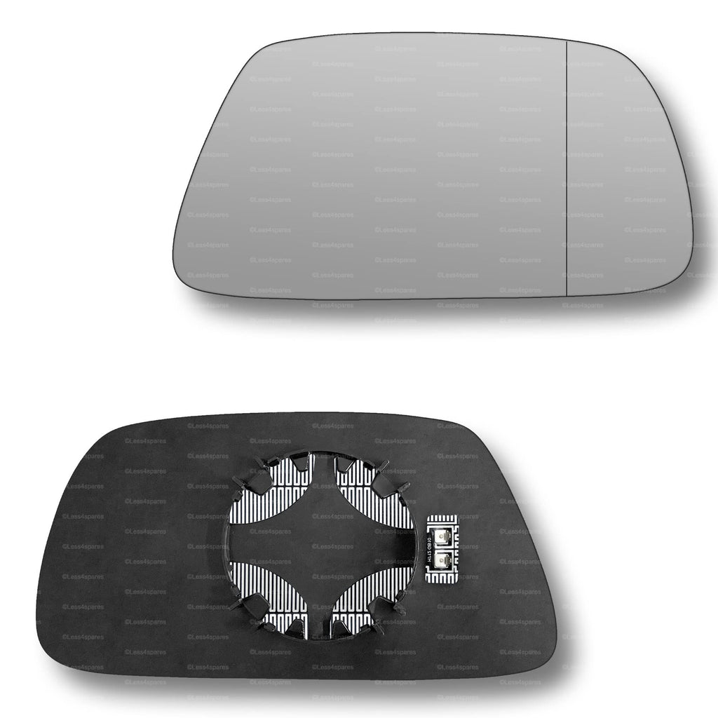 Replacement Wing Mirror Glass Right for Jeep Grand Cherokee 2005-2009 Clip-On Driver Off side Heated with Blind Spot