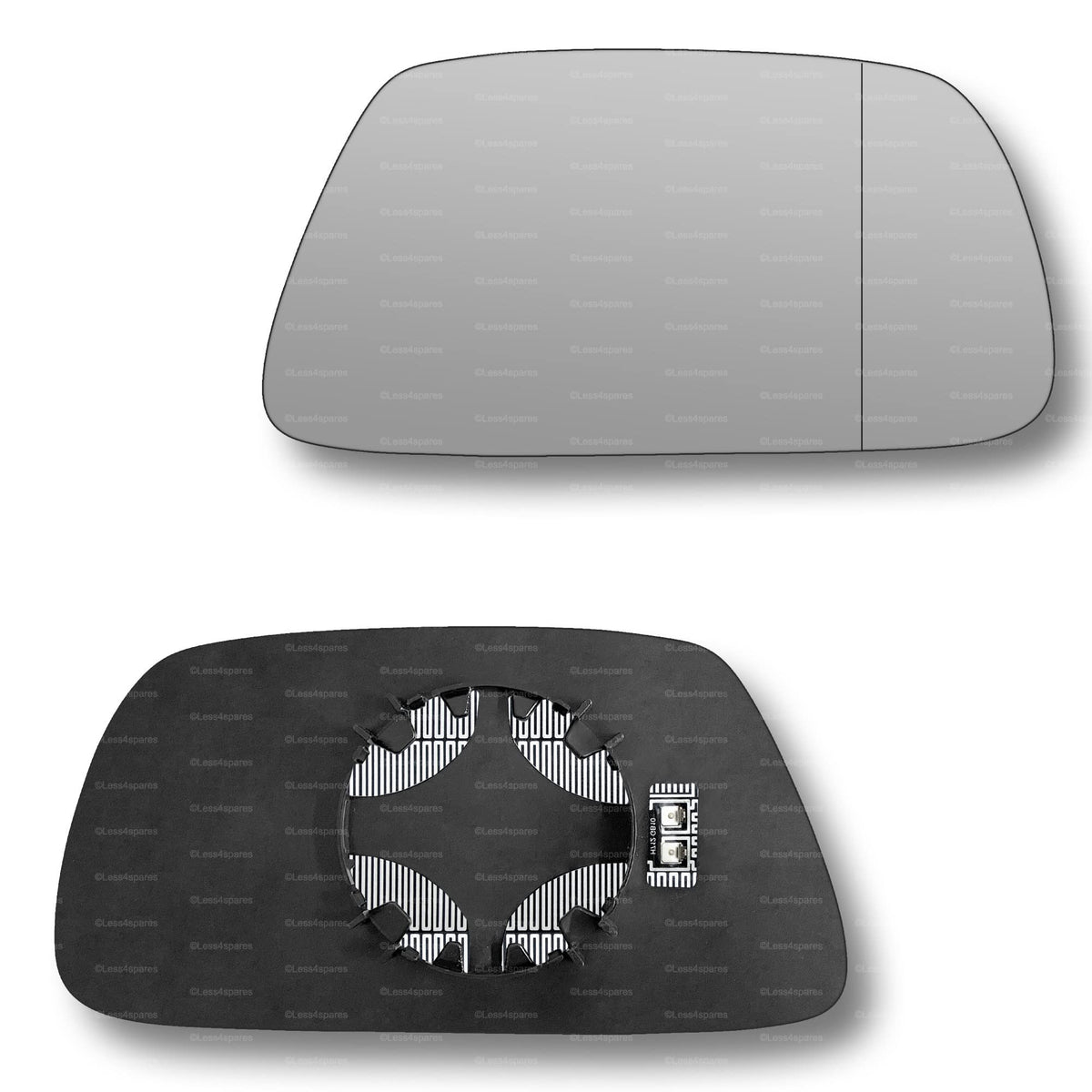 Replacement Wing Mirror Glass Right for Jeep Grand Cherokee 2005-2009 Clip-On Driver Off side Heated with Blind Spot