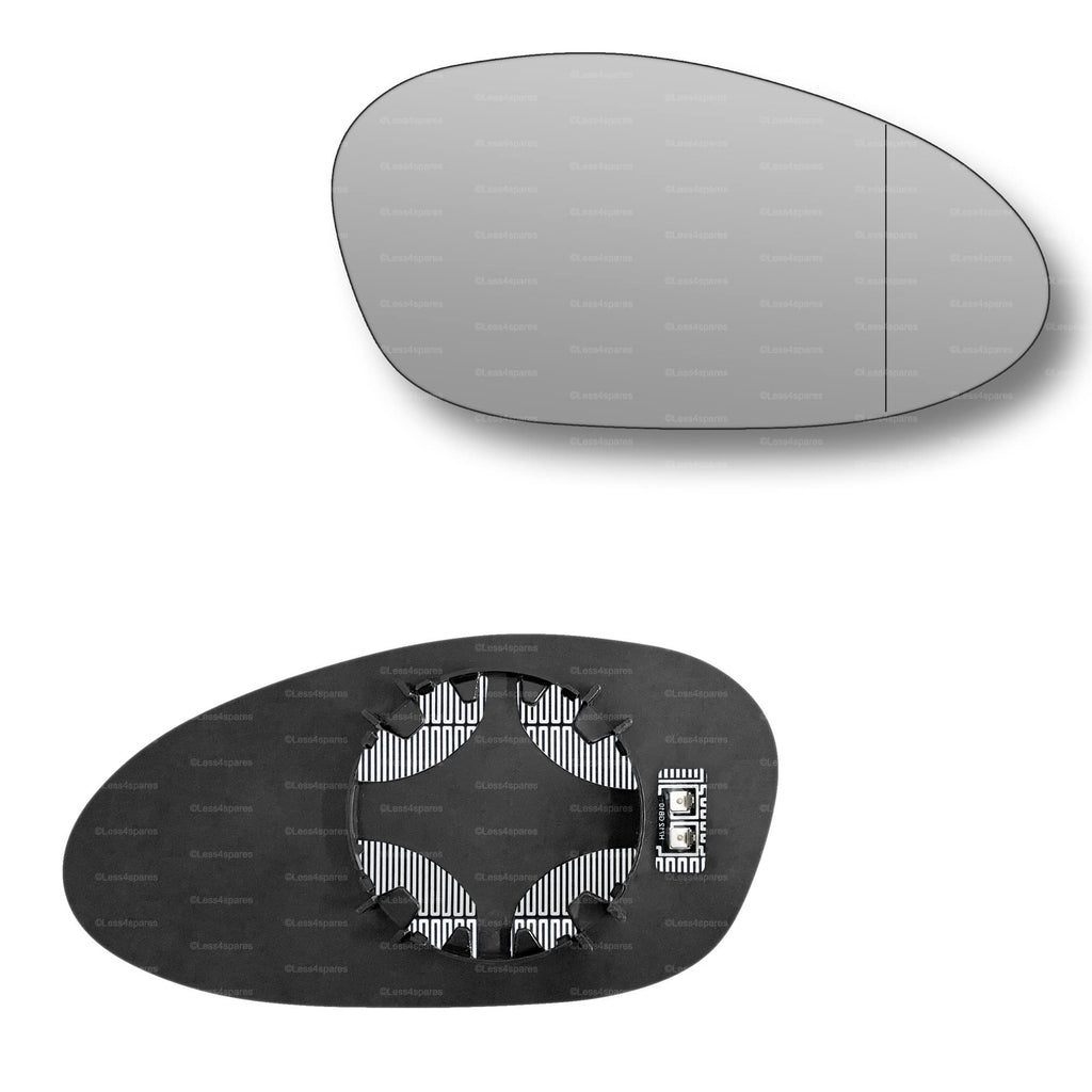 Replacement Wing Mirror Glass Right for BMW Z4 2003-2009 Clip-On Driver Off side Heated with Blind Spot