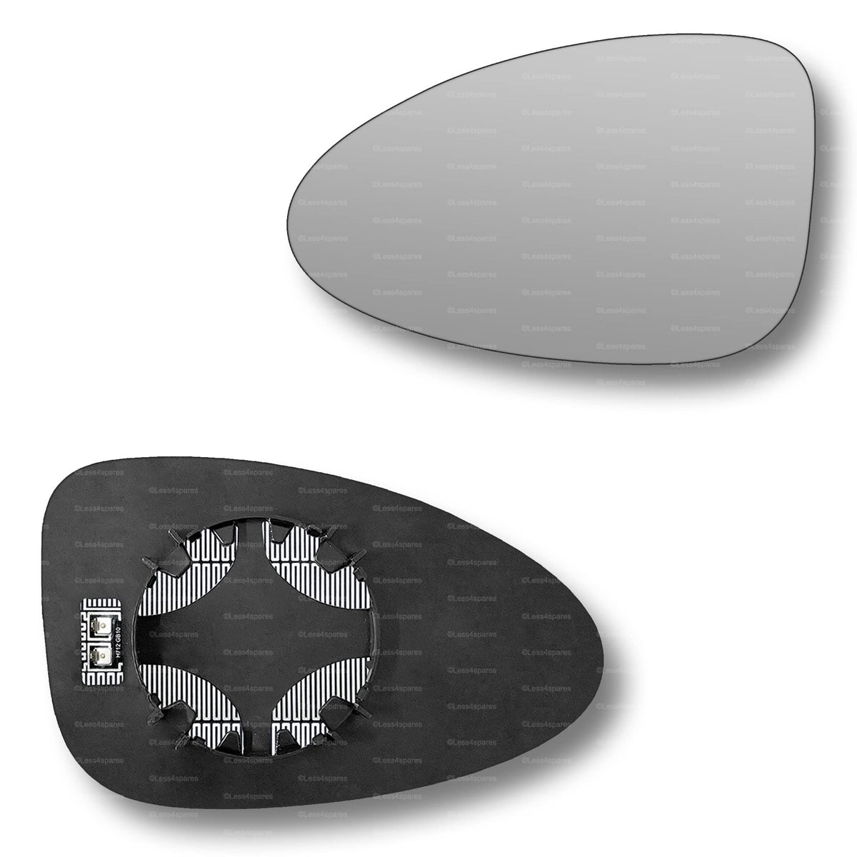 Replacement Wing Mirror Glass Left for Porsche Cayman 2016-2022 Clip-On Passenger Near Side N/S Heated Convex