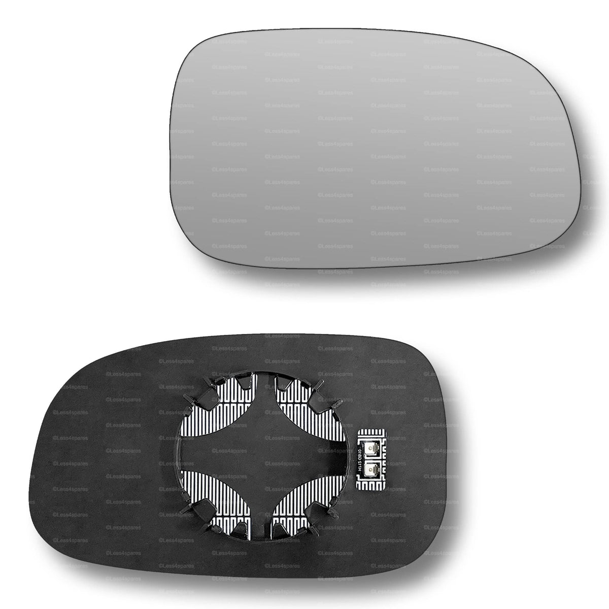 Replacement Wing Mirror Glass Right for Volvo V50 2006-2009 Clip-On Driver Off side Heated Convex