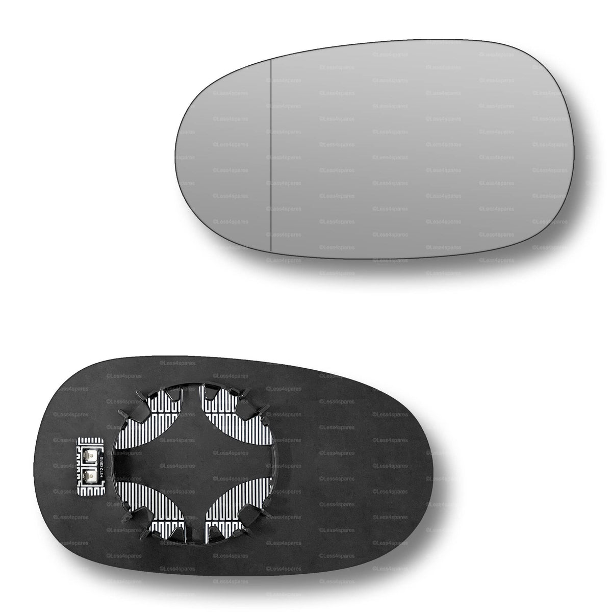 Replacement Wing Mirror Glass Left for Jaguar S-Type 2002-2008 Clip-On Passenger Near Side N/S Heated with Blind Spot