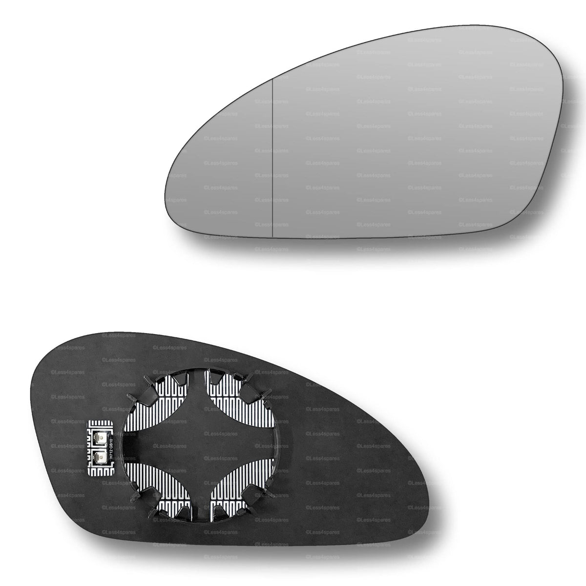 Replacement Wing Mirror Glass Left for Seat Altea 2004-2009 Clip-On Passenger Near Side N/S Heated with Blind Spot