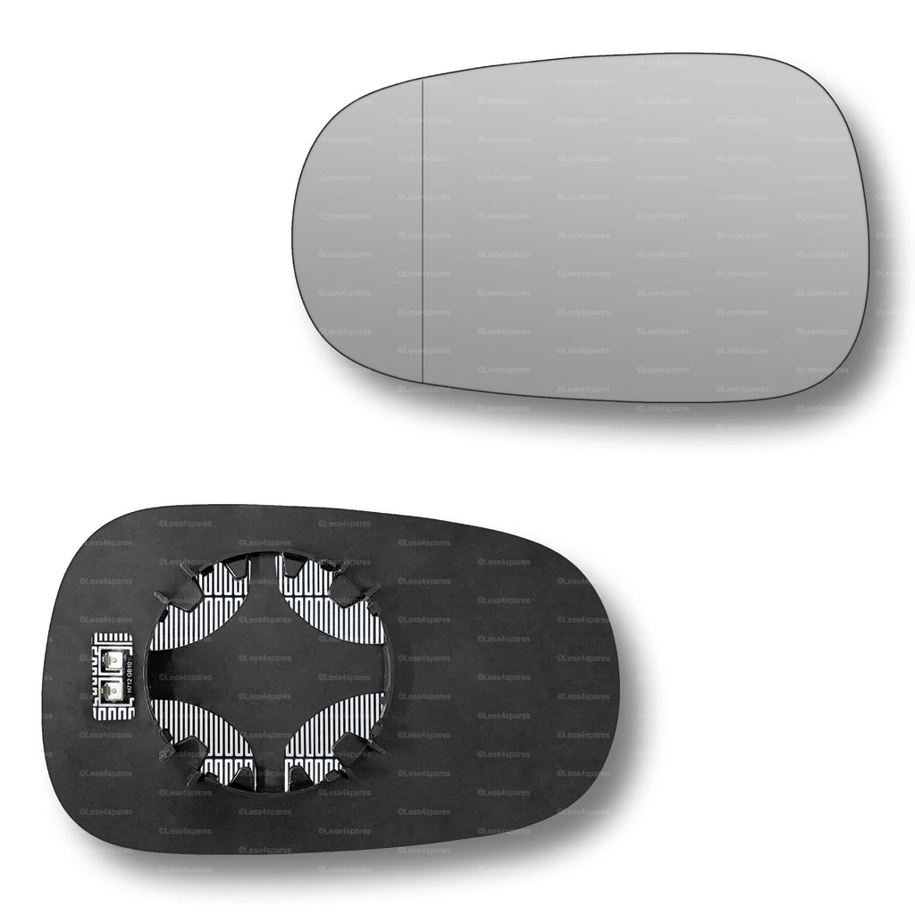 Replacement Wing Mirror Glass Left for Renault Modus 2004-2008 Clip-On Passenger Near Side N/S Heated with Blind Spot