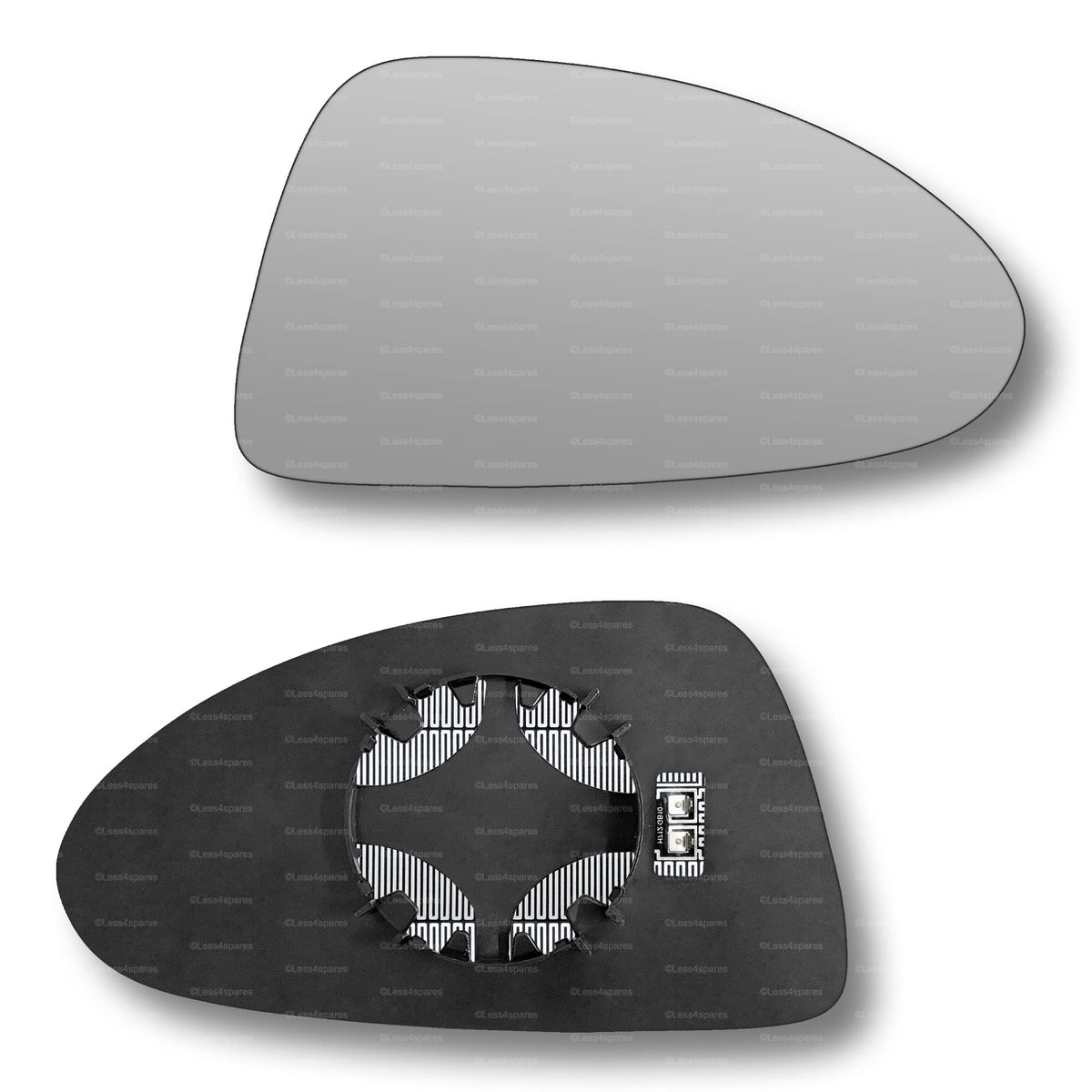 Replacement Wing Mirror Glass Right for Vauxhall Corsa 2014-2020 Clip-On Driver Off side Heated Convex