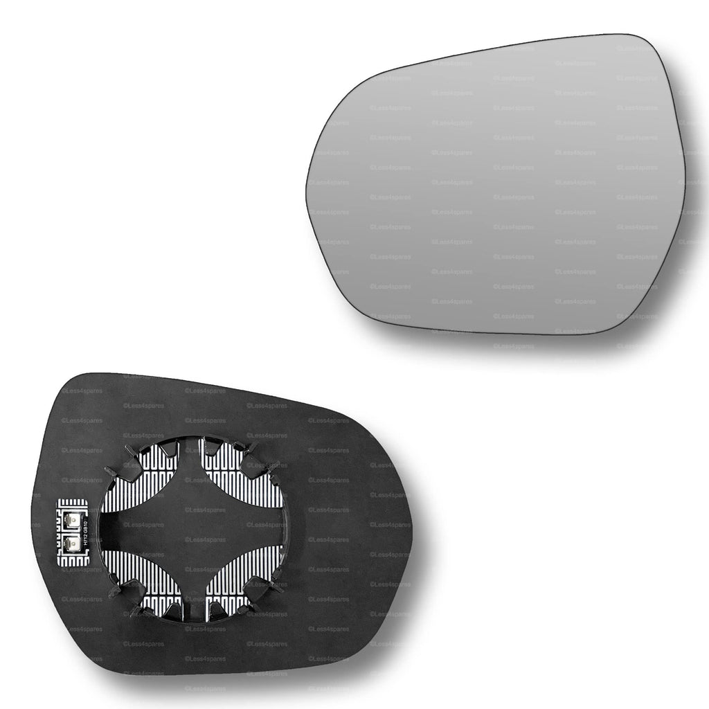 Replacement Wing Mirror Glass Left for Ford Fiesta 2017-2022 Clip-On Passenger Near Side N/S Heated Convex