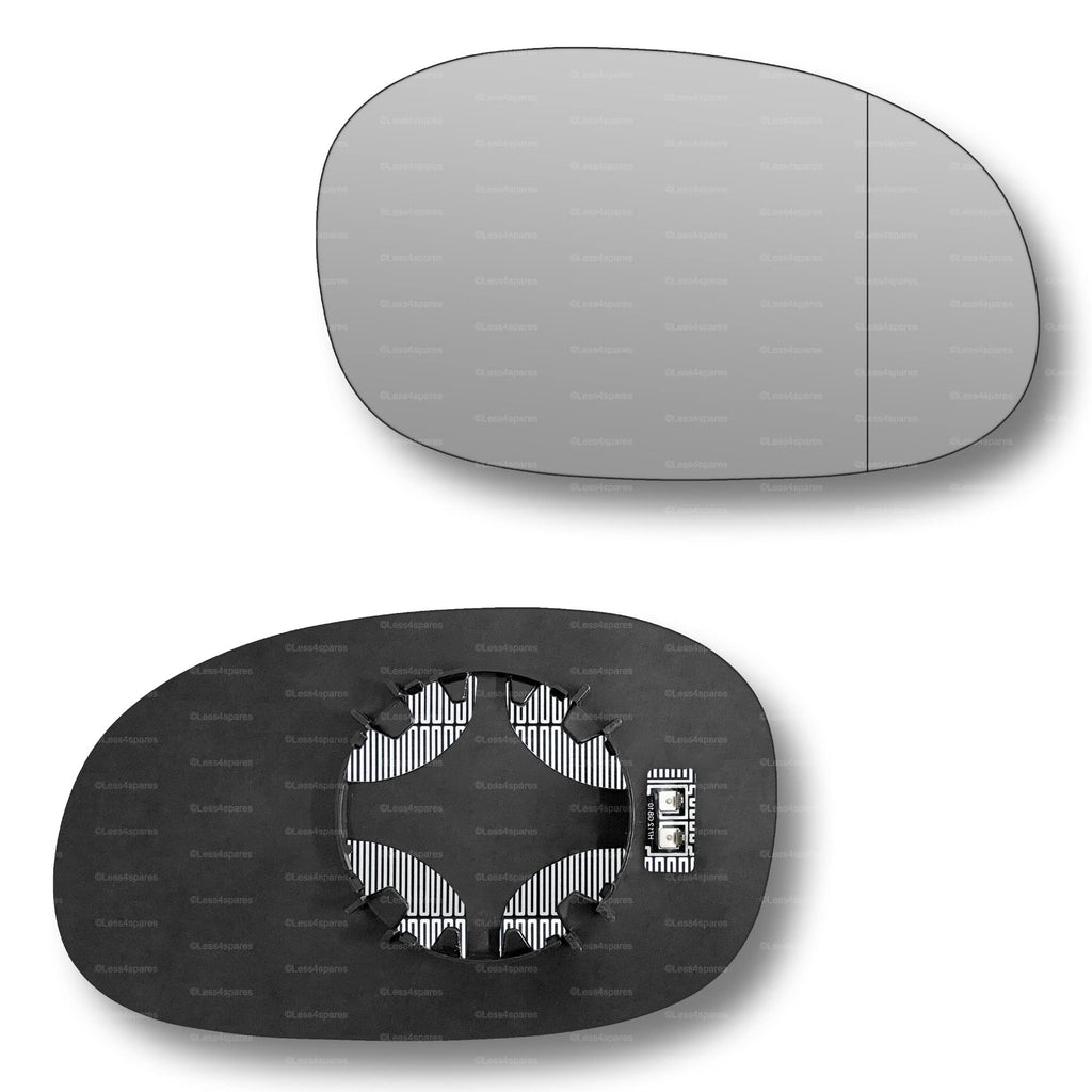 Replacement Wing Mirror Glass Right for Citroen C3, C2, C3 Pluriel 2002-2010 Clip-On Driver Off side Heated with Blind Spot