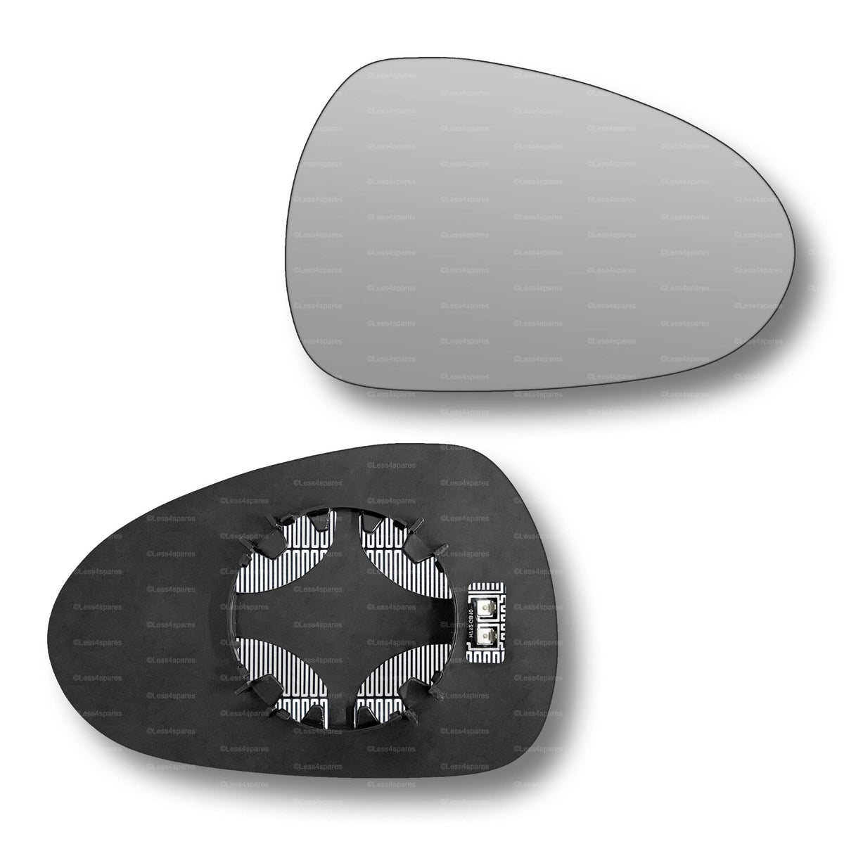 Replacement Wing Mirror Glass Right for Seat Ibiza 2008-2017 Clip-On Driver Off side Heated Convex