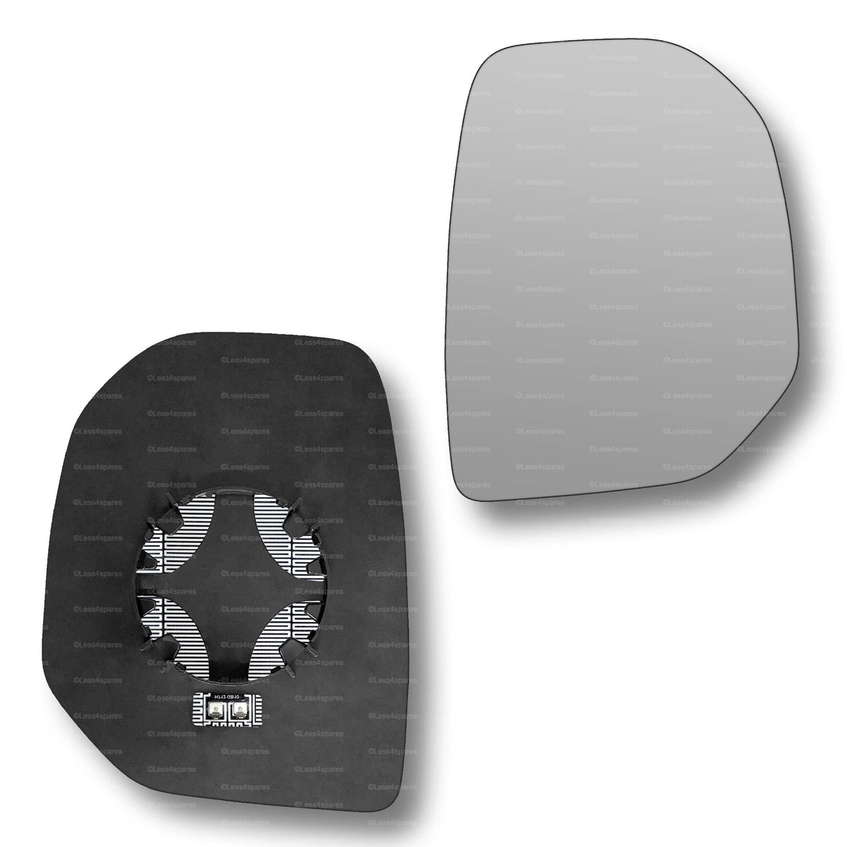 Replacement Wing Mirror Glass Right for Peugeot Partner 2008-2012 Clip-On Driver Off side Heated Convex