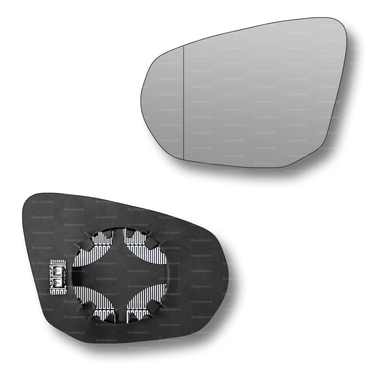 Replacement Wing Mirror Glass Left for Audi Q2 2016-2022 Clip-On Passenger Near Side N/S Heated with Blind Spot
