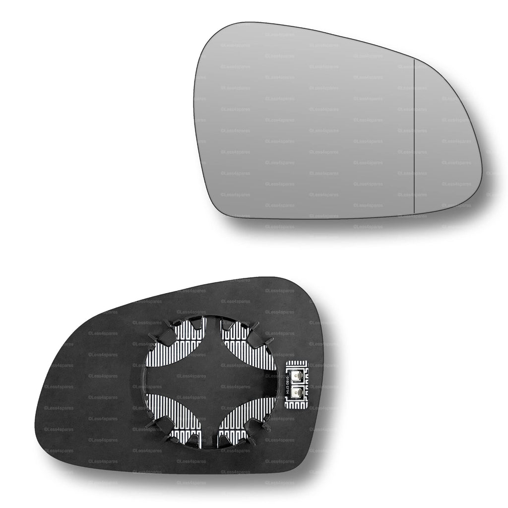 Replacement Wing Mirror Glass Right for Hyundai i10 2013-2019 Clip-On Driver Off side Heated with Blind Spot