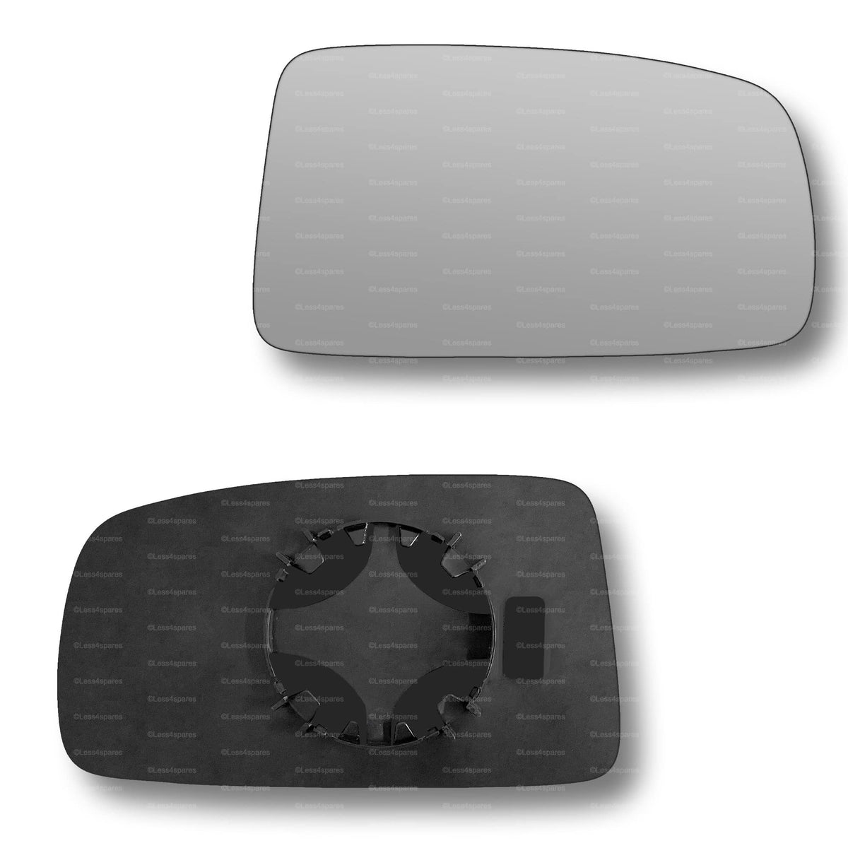 Replacement Wing Mirror Glass Right for Fiat Panda 2003-2009 Clip-On Driver Off side Convex