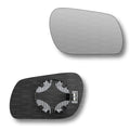 Replacement Wing Mirror Glass Right for Mazda 2 2003-2007 Clip-On Driver Off side Heated Convex