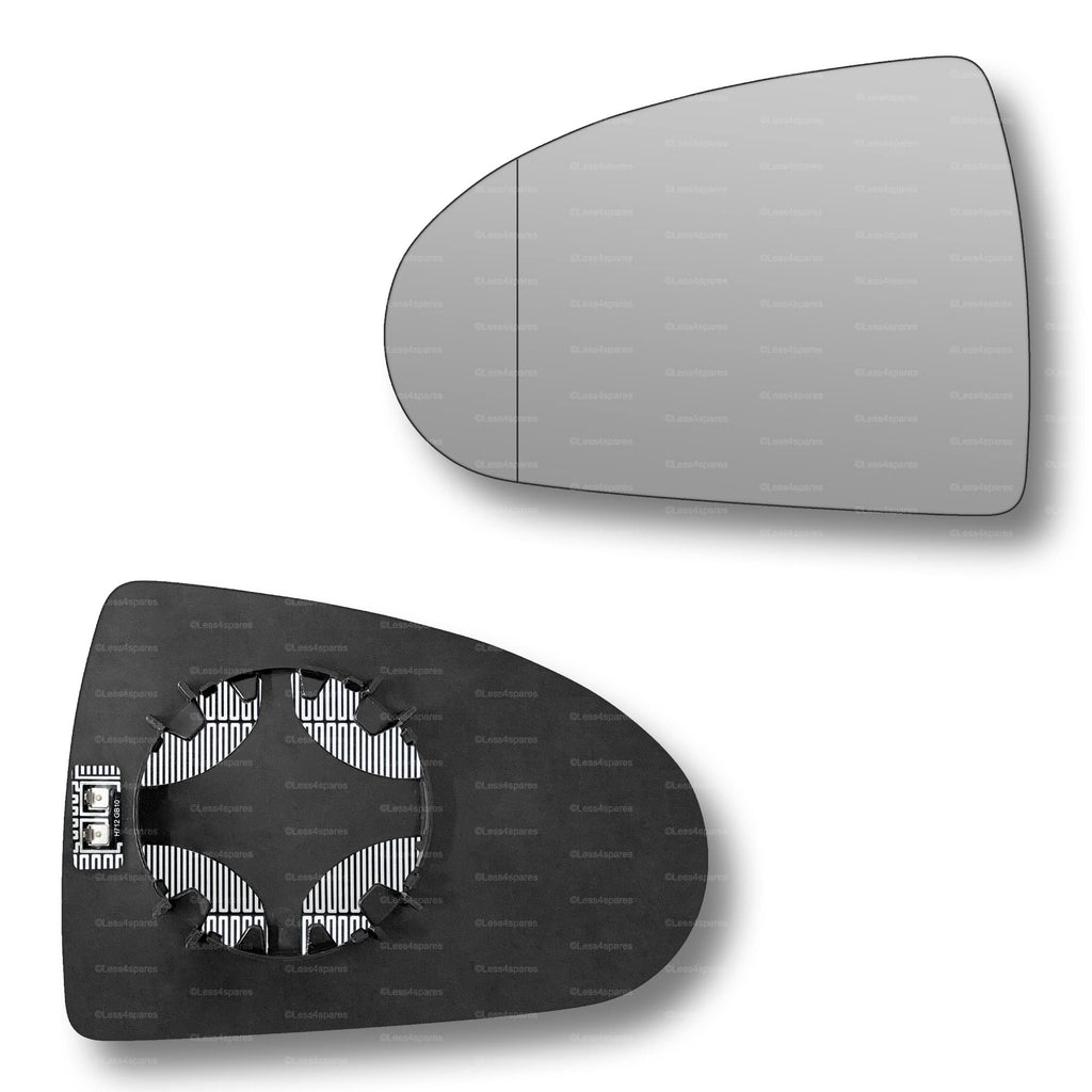 Replacement Wing Mirror Glass Left for Mitsubishi Colt 2004-2012 Clip-On Passenger Near Side N/S Heated with Blind Spot
