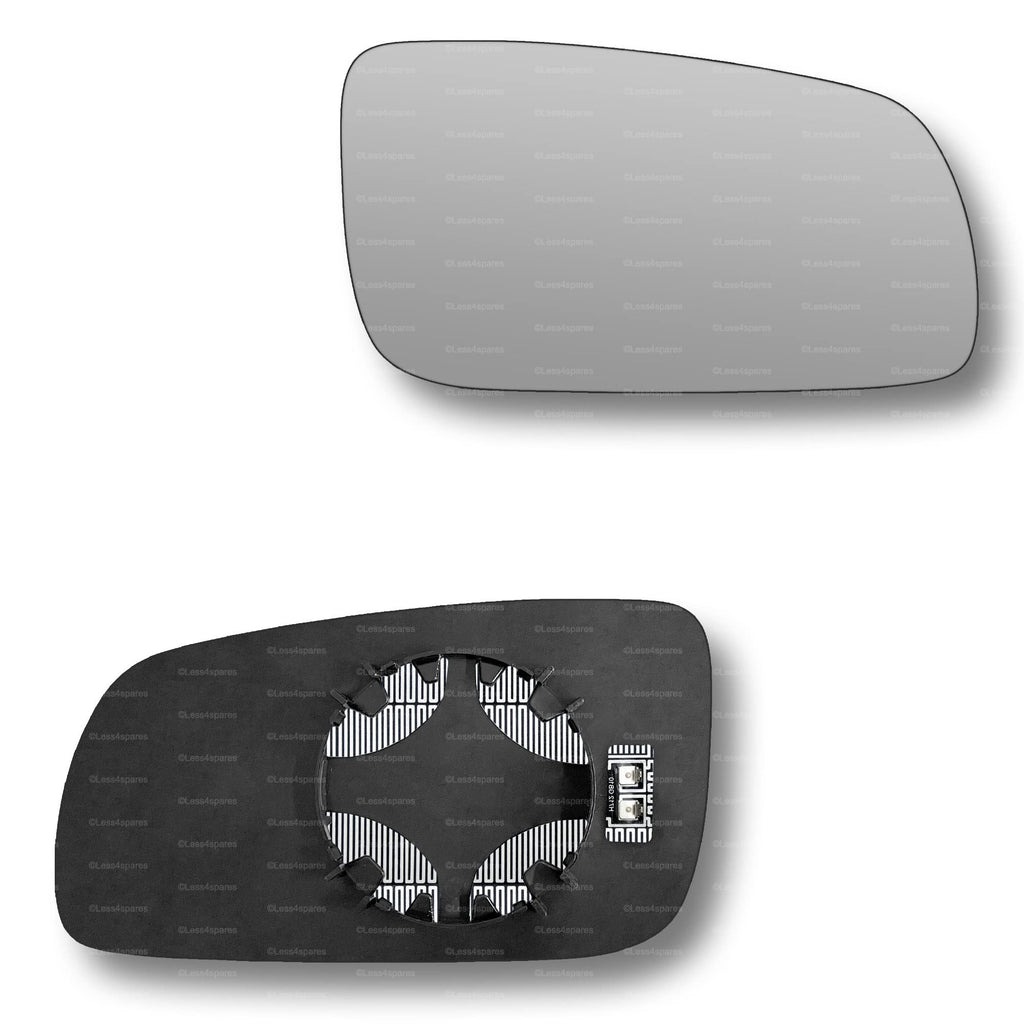 Replacement Wing Mirror Glass Right for VW Sharan 1998-2003 Clip-On Driver Off side Heated Convex