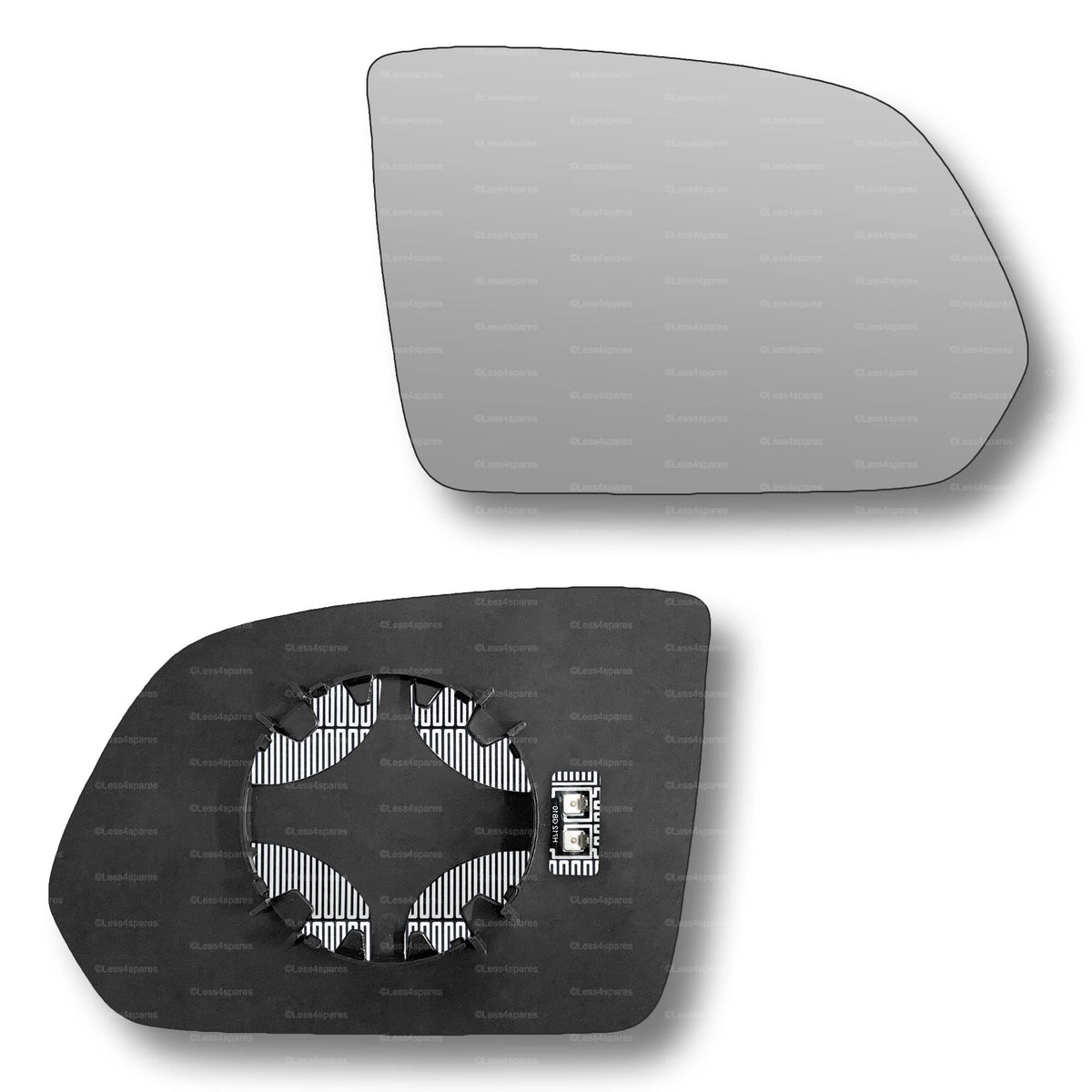 Replacement Wing Mirror Glass Right for Mercedes V-Class 2014-2022 Clip-On Driver Off side Heated Convex