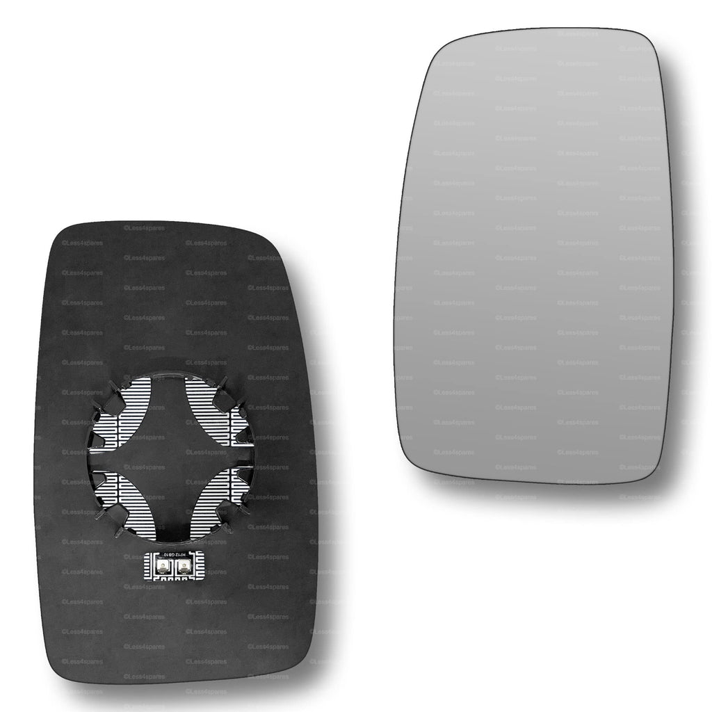 Replacement Wing Mirror Glass Left for Citroen Dispatch 2007-2016 Clip-On Passenger Near Side N/S Heated Convex