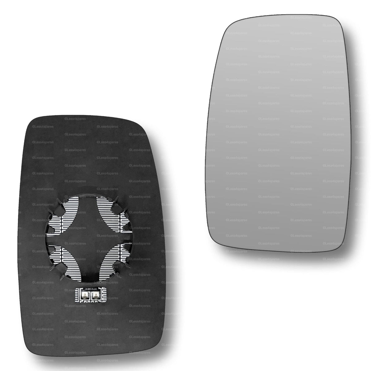 Replacement Wing Mirror Glass Left for Citroen Dispatch 2007-2016 Clip-On Passenger Near Side N/S Heated Convex