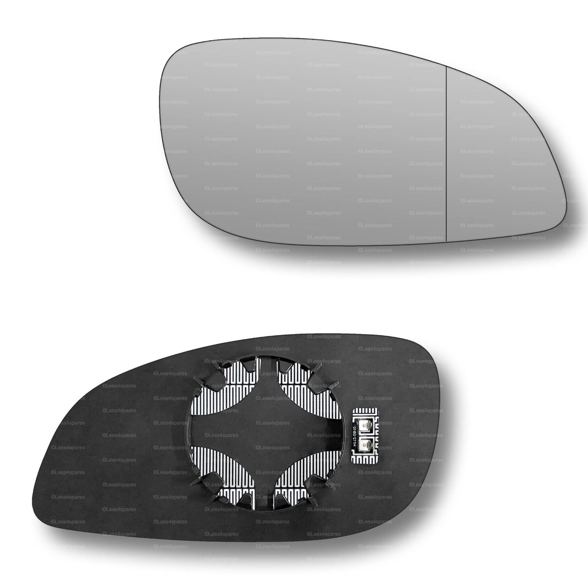 Replacement Wing Mirror Glass Right for Vauxhall Signum 2003-2008 Clip-On Driver Off side Heated with Blind Spot