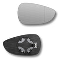 Replacement Wing Mirror Glass Right for Ford Fiesta 2008-2017 Clip-On Driver Off side Heated with Blind Spot